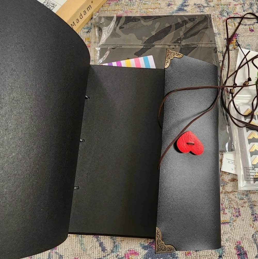 NWOT Black Journal & Scrapbooking Set